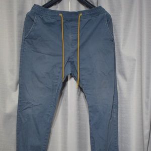 Washed blue jogger pants